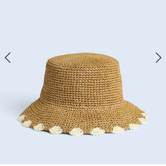 New Scalloped-Brim Straw Hat Madewell - Picture 3 of 4